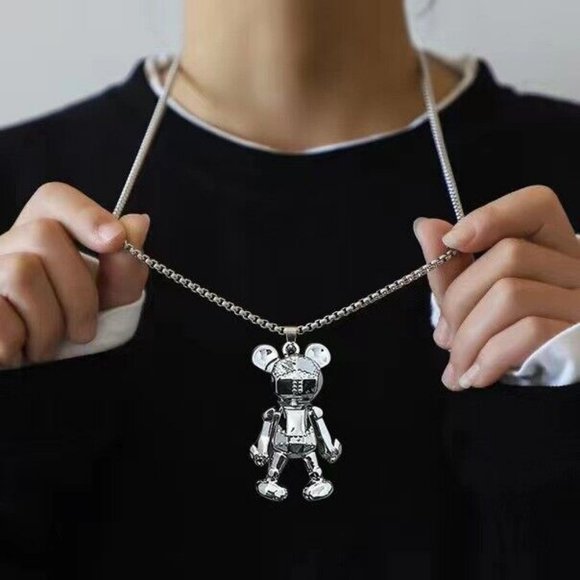 Other - NEW! Robot Metal Bear W/ Moveable Limbs Necklace - AWESOME Unisex GIFT